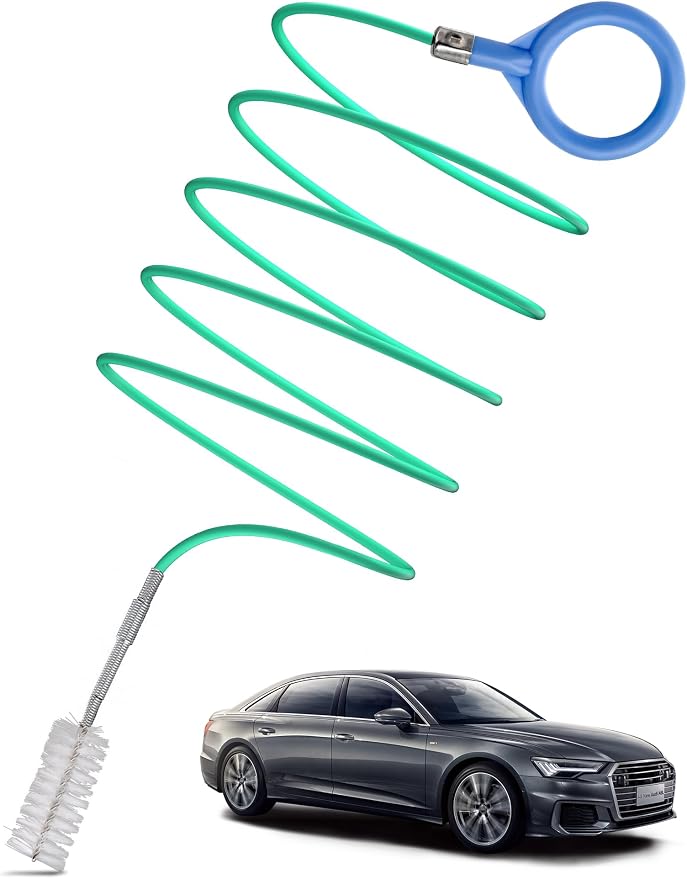 EVOULTES Auto Sunroof Drain Cleaning Tool, 120 Inch Flexible Drain Brush Long Pipe Cleaners for Car, Tube Cleaning Brush Slim Drain Dredging Tool Perfect for Car Sunroof, Windshield Wiper Drain Hole