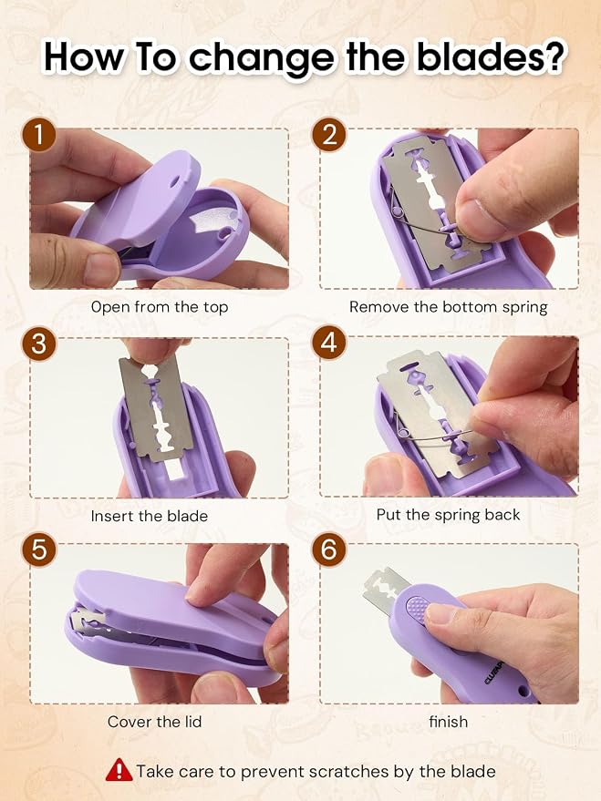 CLUEAPOP Bread Lame Sourdough Scoring Tool, Extractable & Magnetic Lame Scoring Tool, Bread Dough Cutter Slashing Razor Tool, Bread Scoring Tool for Sourdough Bread Baking - Scoring Knife