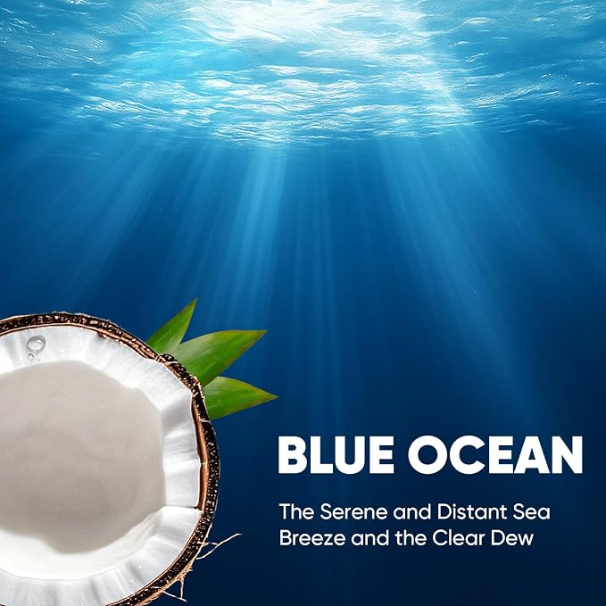 30Ct Aromative Toilet Brush Refills, Toilet Bowl Cleaner Refills, Double-Layer Cleaning Pads Added, Compatible with Most Toilet Brushes，Blue Ocean（Patented）