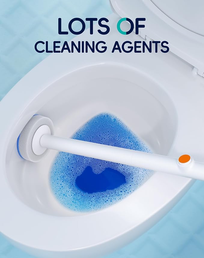 Disposable Toilet Cleaning System - Toilet Wand Kit with 36 High-Performance Refills, Wall Mounted Toilet Brush and Holder for Deep Cleaning Bathroom (Toilet Brush+36 Refills)