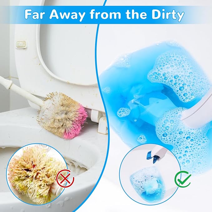 36 Count Flushable Toilet Bowl Cleaner Refills, Toilet Cleaner Refill Pads | Flushable, Disposable, Toilet Fresh, Bathroom Toilet Brush Refills, Accessories Supplies Starter Kit, Lemon Scent, No Handle