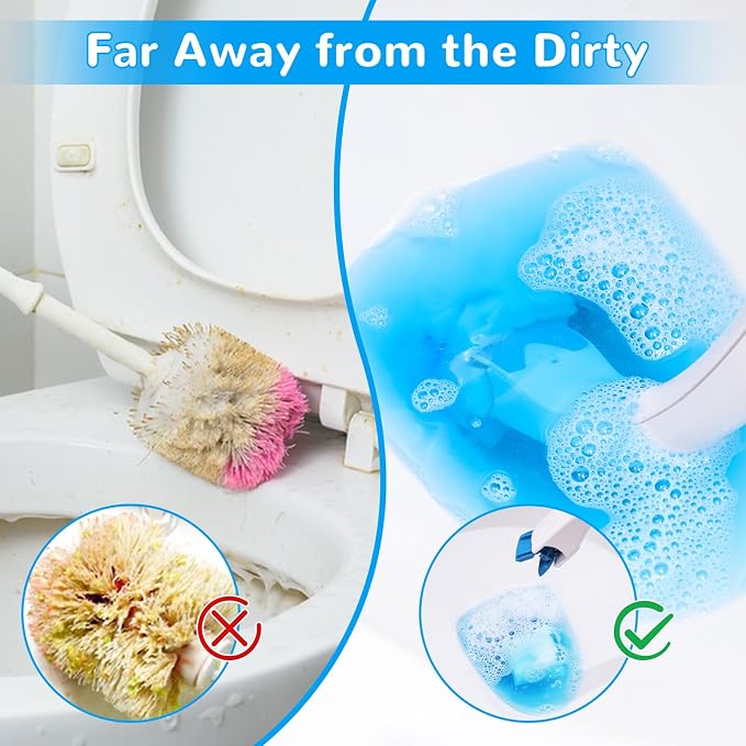 36 Count Flushable Toilet Bowl Cleaner Refills, Toilet Cleaner Refill Pads | Flushable, Disposable, Toilet Fresh, Bathroom Toilet Brush Refills, Accessories Supplies Starter Kit, Ocean Scent, No Handle