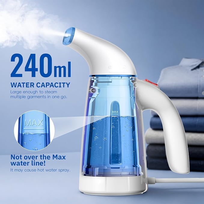 OGHom Steamer for Clothes, Handheld Clothing Steamer for Garment, 240ml Big Capacity 700W Portable Travel Steam Iron (Only for 120V)
