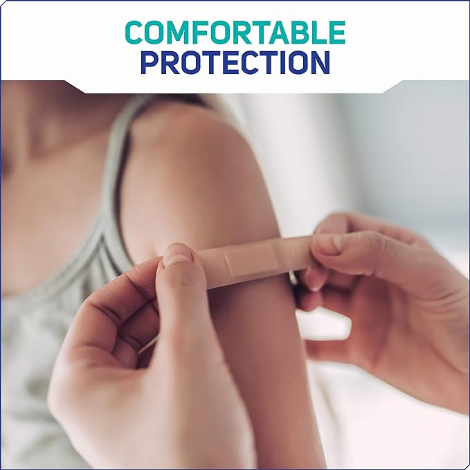 Care Science Fabric Adhesive Bandages, 100 ct Assorted Sizes | Flexible + Breathable Protection Helps Prevent Infection for First Aid and Wound Care | Flexible + Breathable Protection for First Aid and Wound Care.