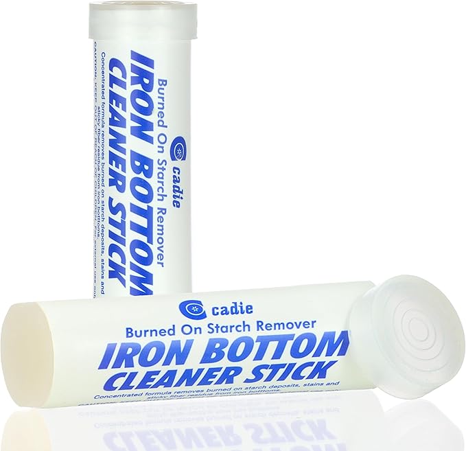 Steam Iron Bottom Cleaner Stick – Removes Build-Up Starch, Melted Fabric, Glue from Hot Iron – Eliminates Sticky Residue On Any Iron Soleplate on The Market - Easy to Use – 2 Pack