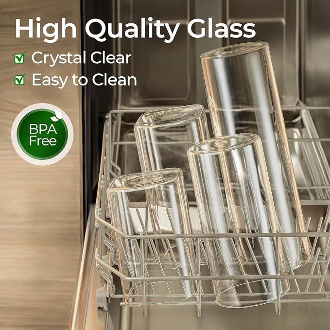 ComSaf Glass Storage Containers With Lids 0.8 Qt, 6 Pack Small Glass Jars | Small Glass Containers, Spice Jar 25oz, Snack Station Organization, Coffee Bar Organization, Size For Subpackage, BPA Free