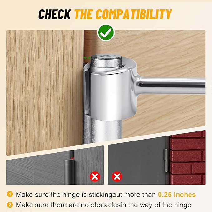 Door Hinge Adjustment Tool for Residential and Commercial, Upgraded Hinge Gap Adjusting Wrench for Door Quick and Efficient Solutions, User-Friendly Adjustments Tools (Silver)