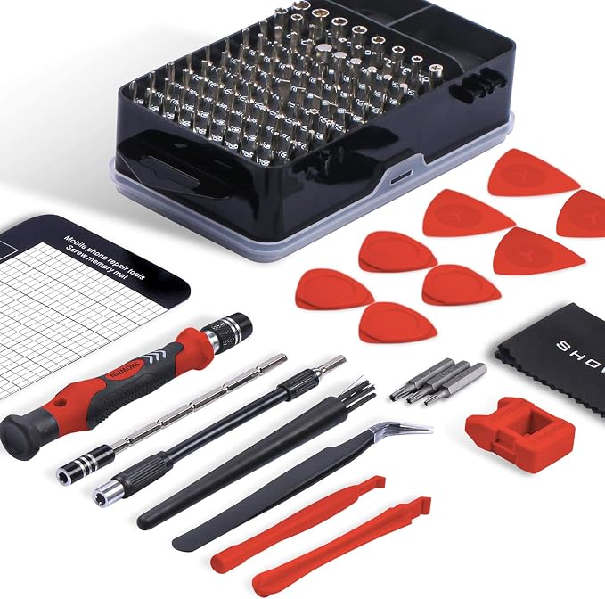 Precision Screwdriver Set, SHOWPIN 122 in 1 Computer Screwdriver Kit | Laptop Screwdriver Sets with 101 Magnetic Drill Bits, Electronics Tool Kit Compatible for Computer, Tablet, PC, iPhone, PS4