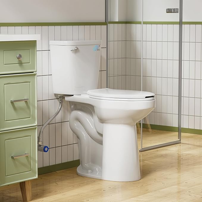 Simple Project 21" Elongated Extra Tall Toilets, Standard 12" Rough in Bathroom Toilet & Powerful Single Flush 1.28gpf High Toilet With Comfortable Soft Closing Seat, Ideal for Seniors, Handicap, Tall
