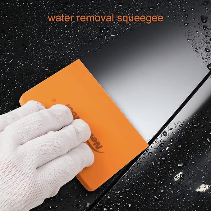 NEWISHTOOL Soft Silicone Small Squeegee for Vinyl, 2 PCS PPF Tools Window Tinting V-Blade Scraper for Window Film Application, Car Paint Protective Film Installation & Water Removal