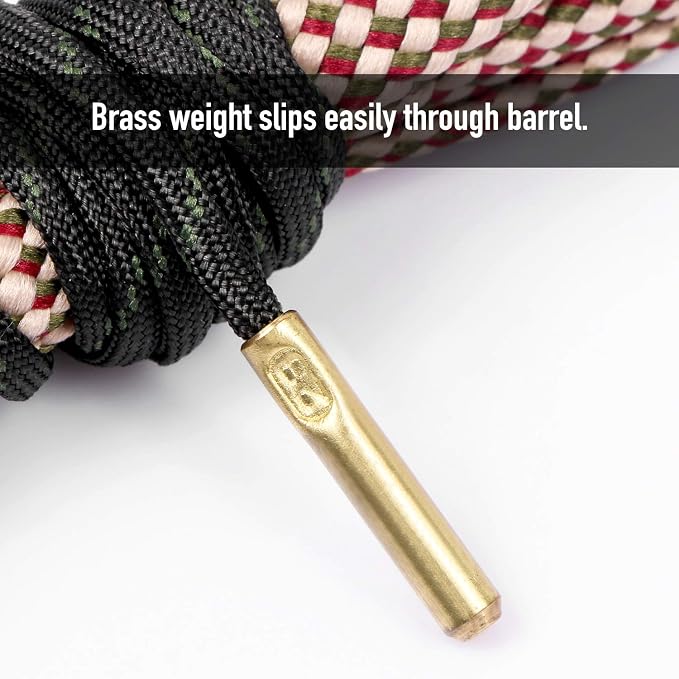 2Pack/3Pack Bore Rope Brush Gun Cleaner Cleaning Snakes, Barrel Snake for 5.56mm/.223/.22/9mm/Cal .380/12 GA/. 30 Cal/.308/.44 Cal. Rifle Shotgun Gun Cleaning(Choose Your Cal)