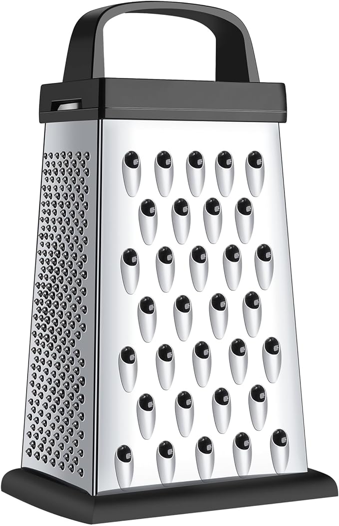 Kaishun Mini Cheese Grater,4-Sided Box Grater for Cheese, Vegetable & Fruit