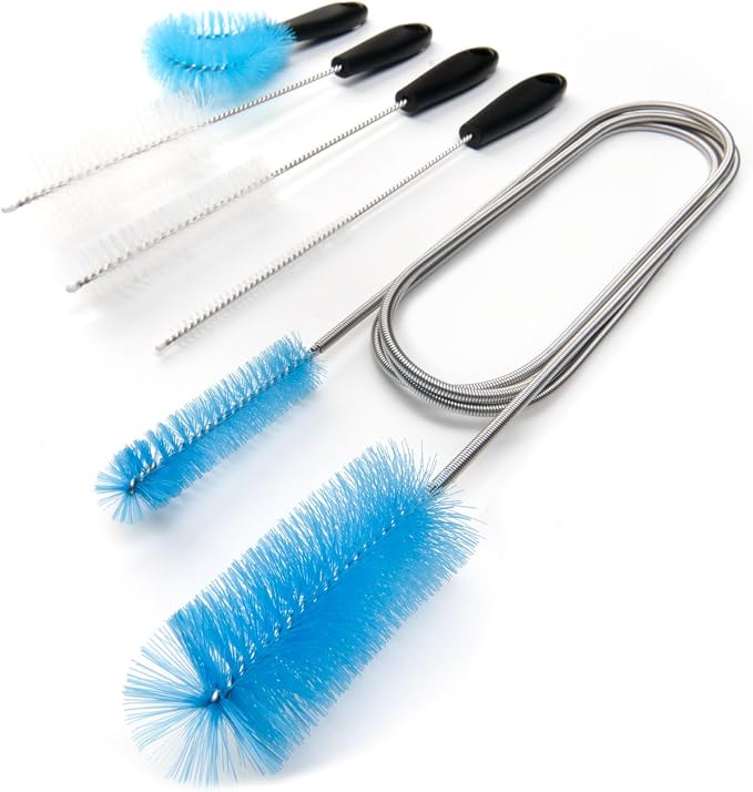 5p Dryer Vent&AC Drain Line Cleaner Brush,Multifunctional Pipe Cleaning | Dryer Vent, Flexible design for Sink, Shower Drain, Vacuum Hose, Hookah, P Trap & Snake Drain Unclogger