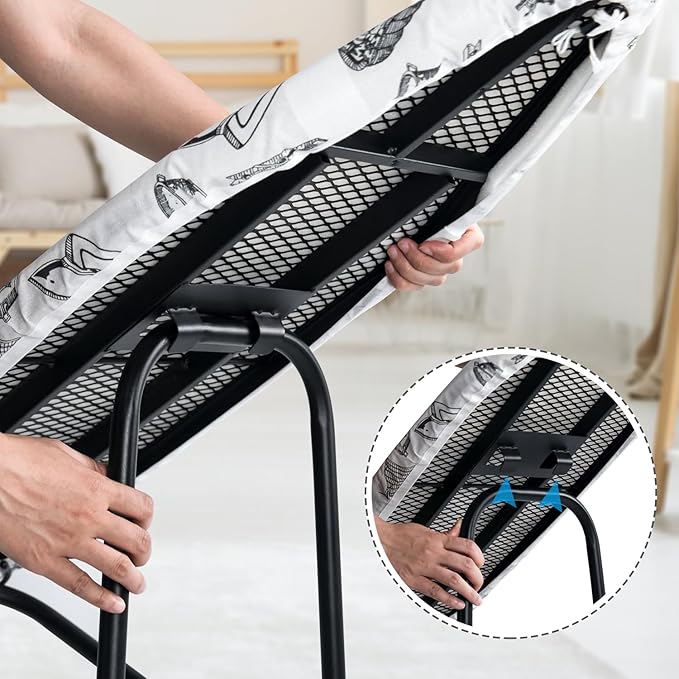 Duwee 13"×35" Ironing Board Small with Heat Resistant Cover,Folding Compact Ironing Board,Light Weight,Easy to Storage