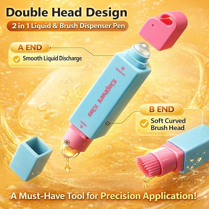 Gieleph Stain Remover, 3-Second Stain Remover Pen for Clothes, 12ml On-the-Go Spot Cleaner, Double Head Instant Treater Sticks With Lanyard, Travel & Pocket-Sized (2, Blue 12ml)