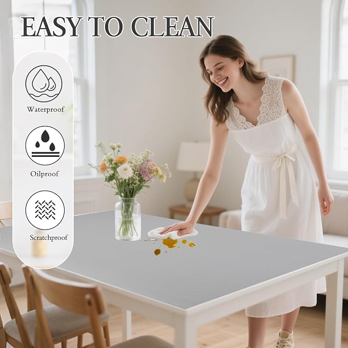 Beautysaid Shelf and Drawer Liner for Kitchen Cabinet Non Adhesive Non Slip | Shelf Paper Waterproof Washable Thickened for Dresser Pantry Shelve Bathroom Protector Liner(Light Grey,12 in x 30 FT)