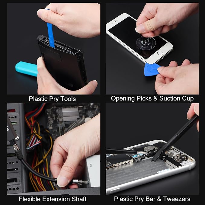 STREBITO Mini Electric Screwdriver Set 155 in 1, Small Electric Screwdriver | Upgraded 5 Torque & Indicator, 140 S2 Magnetic Bits, 500mAh Battery, Electronics Tool Kit for RC, Computer, PC, Laptop, Phone