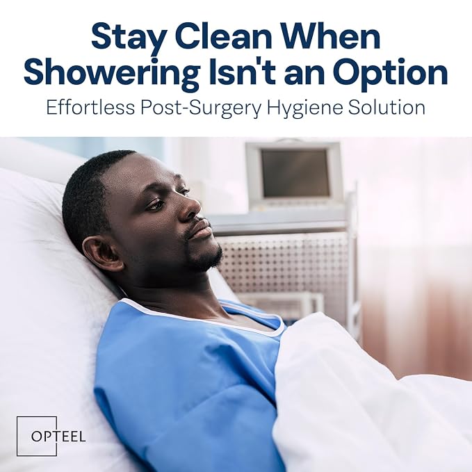 OPTEEL Adult Wipes for the Elderly – Extra Large 8x13, Pre-Moistened 240ct | Rinse-Free, Unscented, Super Soft, Aloe & Vitamin E Infused Disposable Washcloths for Personal Cleansing & Incontinence Care