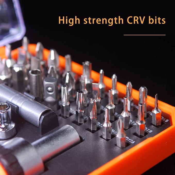 42 in 1 Ratcheting Screwdriver Set, Ratchet Wrench | Cr-V Steel, Rotatable Ratchet Handles ＆ Storage Case, Household Repair Tool Kits for Bike