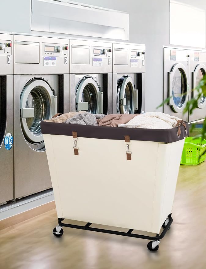 StorageWorks 320L Laundry Basket with Wheels, Rolling Hampers for Clothing