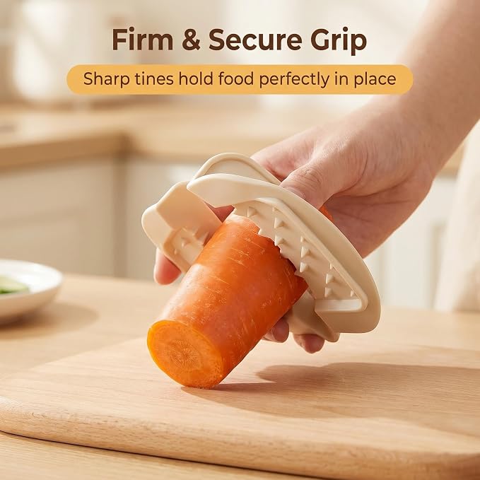 NACOLUS Grater Finger Guard for Mandoline Slicer,Vegetable Grater,Food Grabber for Box Grater,Finger Guards for Chopping, Slicing & Dicing, Sharp Knife Hand Protective Gear for Kitchen & Home (White)
