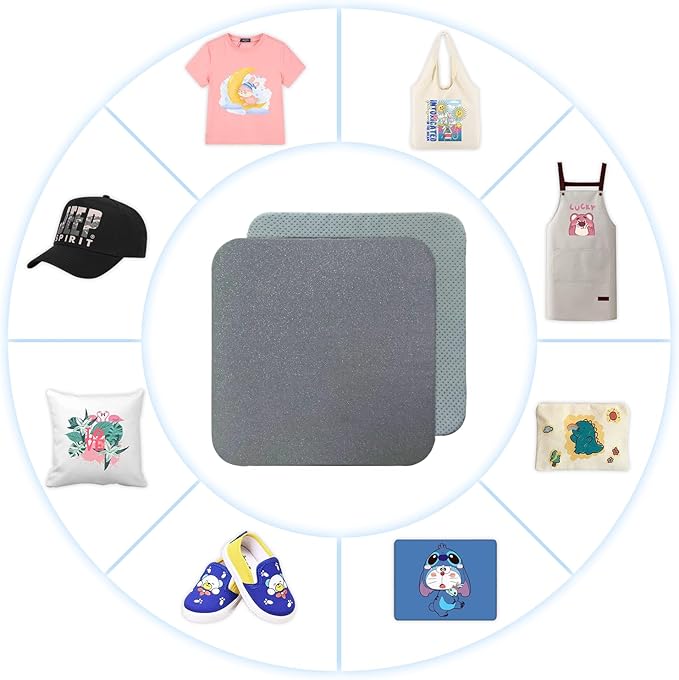 Heat Press Mat for Easy Press Both Sides Applicable (15" x 15"), Heat Press Pad for Cricut Easypress/Easypress 2 & HTV Craft Vinyl Ironing Insulation Transfer Projects