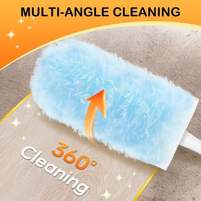 SetSail 25 Count Duster Refills Compatible with Swiffer Dusters, Blue | Compatible with Swiffer Dusters,Disposable Duster Refill,Multi Surface 360° Duster Cleaner,for Ceiling Fan, Blind, Furniture
