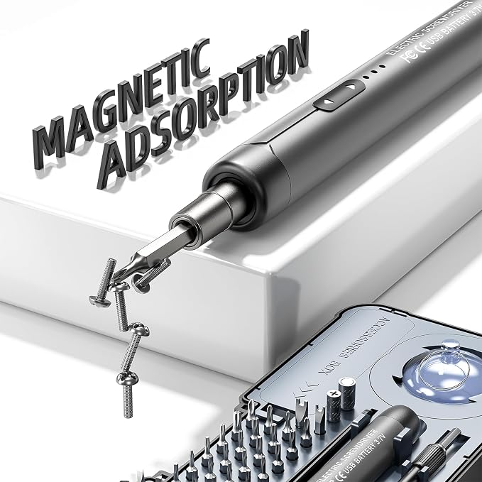 88-IN-1 Mini Electric Screwdriver Set is a comprehensive electric precision tool kit designed for electronics repair and DIY projects.