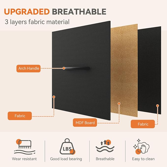 Sweetcrispy Dresser for Bedroom, 4 Drawer Storage Cabinet, Tall Nightstand | Small Fabric Black Dresser for Closet, Chest of Drawers, Closet Organizer, Home Furniture, Sturdy Frame