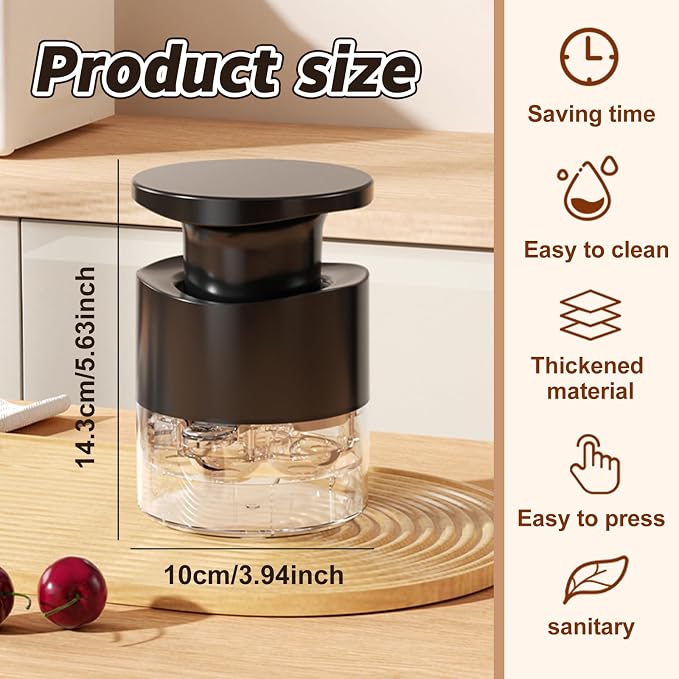 Cherry Pitter Multiple, Quick Release Multi Cherries Stoner Pitter 7-in-1, Push Button Cherry Core Pitter Tool with Splatter Protector, Pit Seed Remover for Making Jam Cherry Dishes