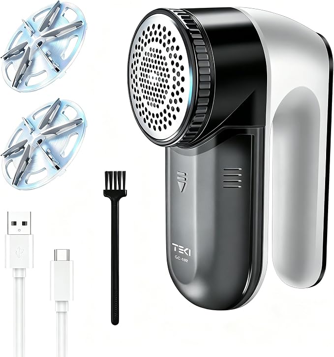 Fabric Shaver, Cordless Lint Remover, 6-Blade Sweater Defuzzer for Clothes | Lint Remover Rechargeable Sweater Defuzzer Sweater Shavers to Remove Pilling for Clothes, Couch, Furniture, Fuzz Remover