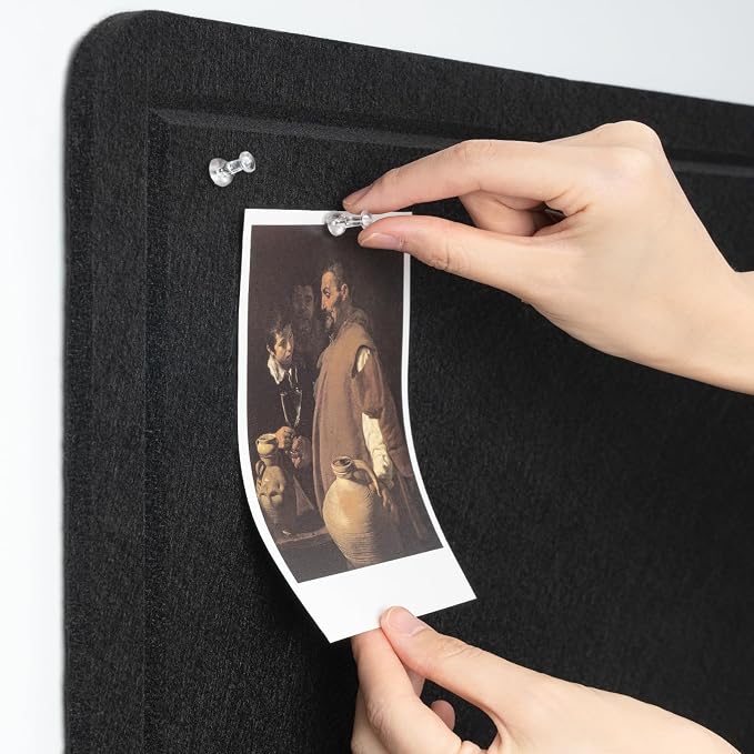Felt Bulletin Board 48x36 inches, Decorative Pin Board for Home & Office | Cork Board Alternative for Wall with Push Pins, Display Mood Board for Photos, Notes & Reminders