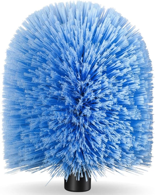 Screw on Webster Cobweb Duster Head for Pole,Spider Web Remover Brush, Cobweb Duster Head Attachment,Fits Standard 3/4 inch Threaded Poles(Big, Blue)