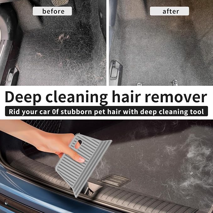 Pet Hair Remover 3-Pack,Dog Cat Fur Removal Tool,Portable Carpet Scraper | Portable Fabric Shaver & Lint Remover, Pet Hair & Fur Removal Tool, Works on Carpet Clothes Car Mats Couch Furniture