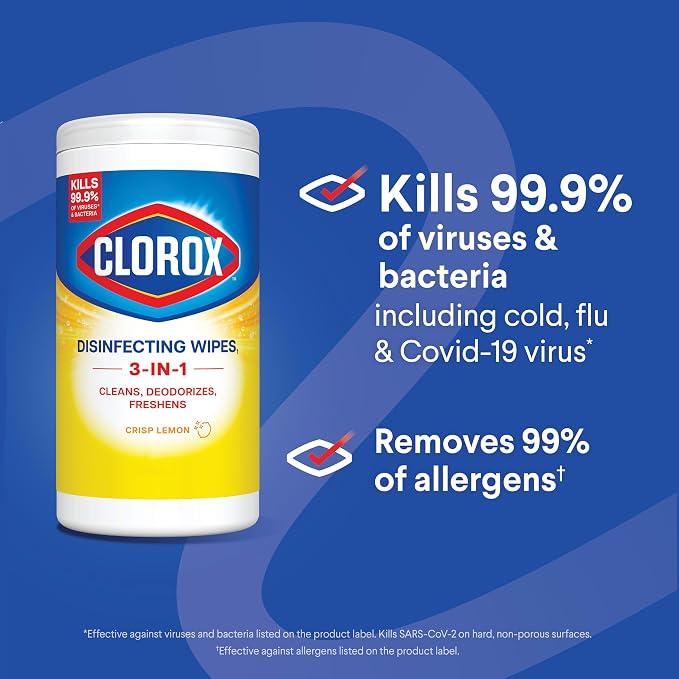 Clorox Disinfecting Wipes Back to School Variety Pack, 75 Count Each, Pack of 2 (Package May Vary)