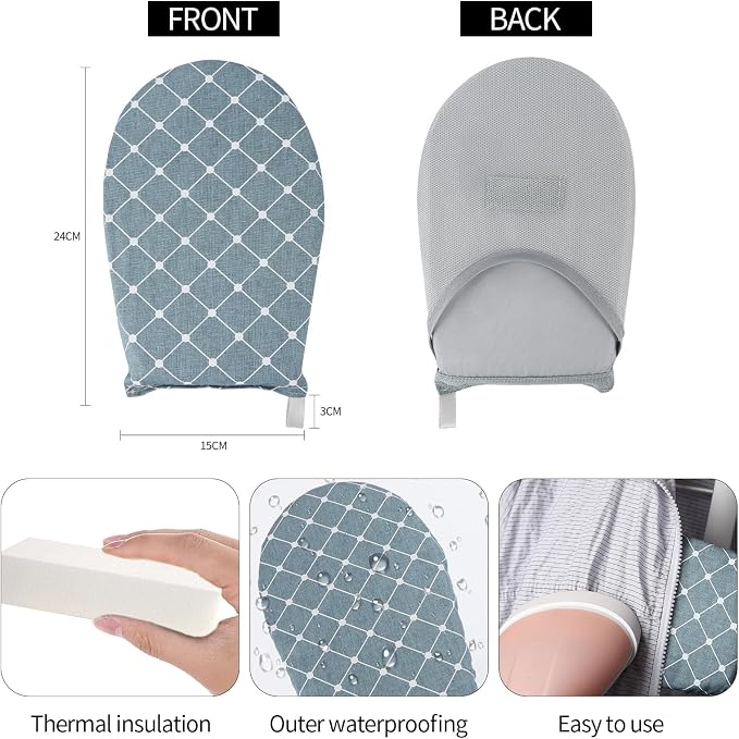 Garment Steamer Rack with Adjustable Hanger Stand for Clothes, Reinforced Water Bladder, Steam Deck Stand, Drying Rack, Blue Ironing Glove Included, Foldable Garment Steaming Stand