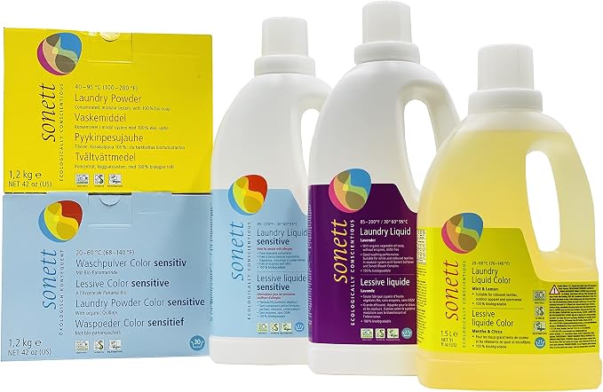 Sonett Organic Wool Care for Restoring Wool and Silk, Returns the Natural Elasticity to Woolen Fabrics (10 fl. oz)
