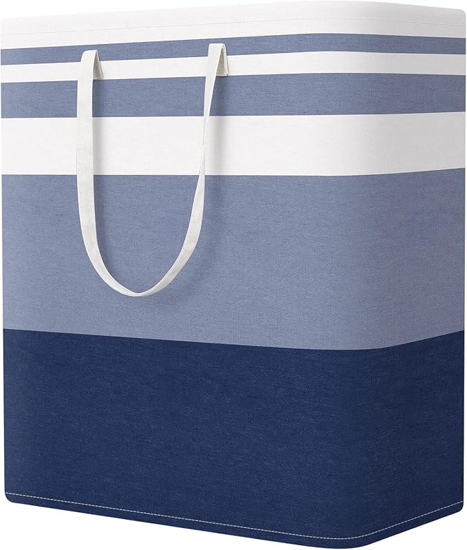 StorageRight Laundry Basket Hamper Large Collapsible Laundry Hamper with Easy Carry Handles，Freestanding Clothes Hampers for Laundry, Bedroom, Dorm, Clothes, Towels, 100L, Gradient Blue | Freestanding Clothes Hampers, Foldable design, with Easy Carry H...