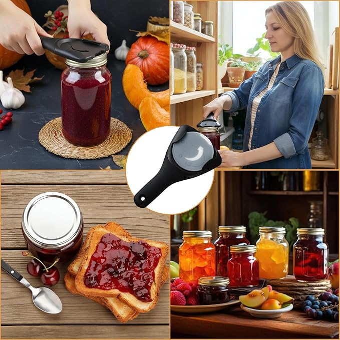 Jar Opener for Weak Hands Non-slip Base Pad Jar Lid Opener for Seniors with Arthritis Heavy-duty Grip for Stuck Jars and Tight Lids Kitchen Gift for Parents