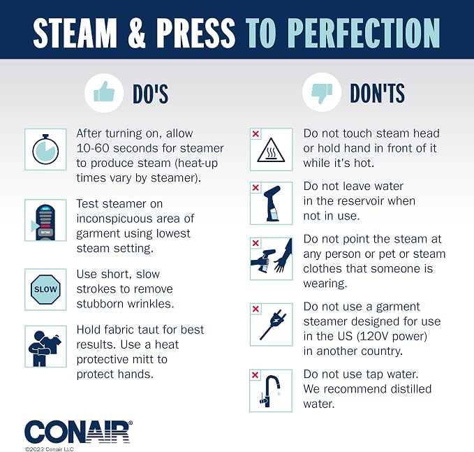 Conair Handheld Garment Steamer for Clothes, ExtremeSteam 1200W, Portable Handheld Design,White/Light Green