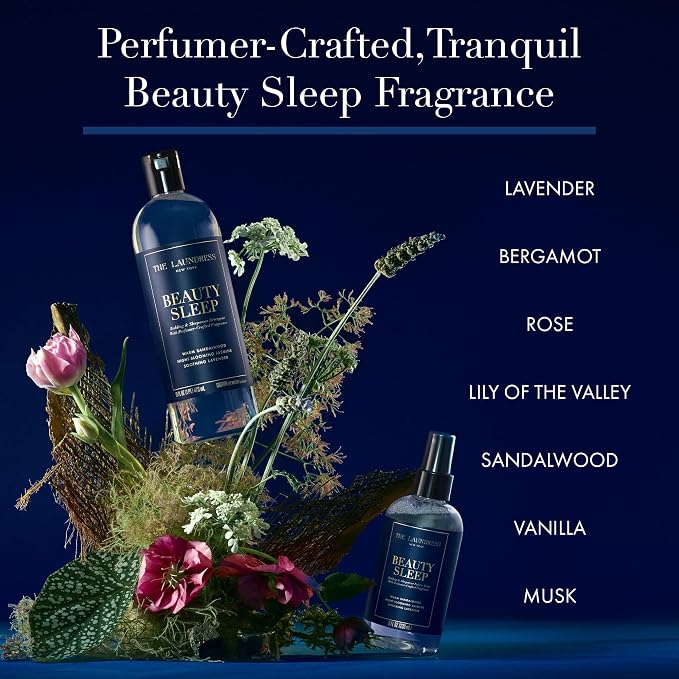 The Laundress Beauty Sleep Linen Spray for Bedding & Pillow Mist, 8 oz | Luxurious & Serene Scented Sleep Spray with Soothing Lavender, Room, Sleepwear and Fabric Refresher, Wrinkle Release