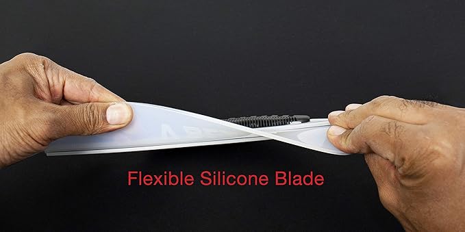Detailer's Preference Silicone Water Blade Windshield Squeegee for Cars, Streak-Free Drying Tool for Glass, Paint, and Chrome, Flexible Edge for Auto Detailing Professionals, 12.25-Inch
