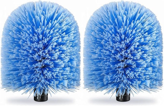 2 Pack Screw on Webster Cobweb Duster Head for Pole,Spider Web Remover Brush, Cobweb Duster Head Attachment,Fits Standard 3/4 inch Threaded Poles(Big, Blue)