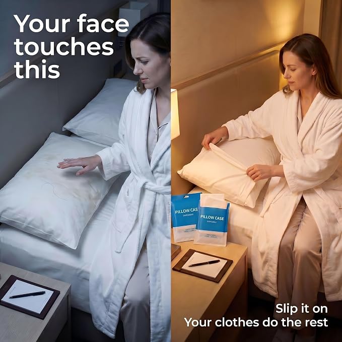 25-Pc RV Camping Hygiene Kit with Compressed Travel Towels & Covers | Includes 14 towels, 4 pillowcases, 4 toilet covers, tub liner and shower caps for RV camping, cabins, hotels and road trips.