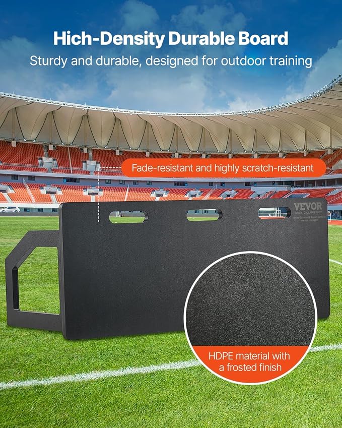 VEVOR Soccer Rebounder Board, Mult-Adjustable Angles Portable Soccer Rebound Wall, Foldable Kickback Board, Soccer Practice Equipment, Ideal for Kids & Adults Passing & Shooting Drills