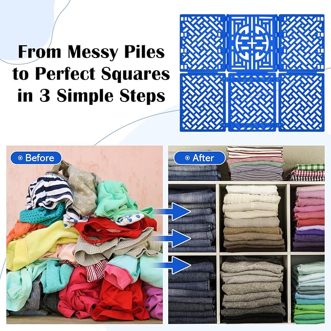 T Shirt Folder Board Clothes Folding Tool for Laundry Organizer | Shirt Folding Board, for Adult Kids, Blue, Fast to Make Clothes Tidy,Flip and Fold
