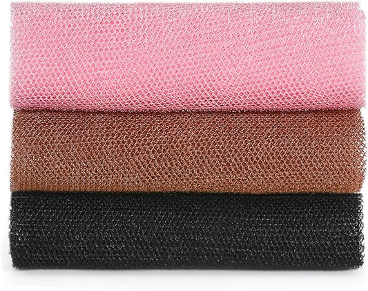 African Net Sponge Authentic,Exfoliating Body Shower Scrubber,3Pcs | Woven nylon africannet sponge,stretches up to 66in for full body & back washing removes dead skin,oil,For Women and Man