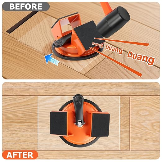 Floor Gap Fixer Tool Heavy Duty Suction Cup for Laminate Vinyl LVP Wood Flooring Gap Repair Kit with Plank Grabber