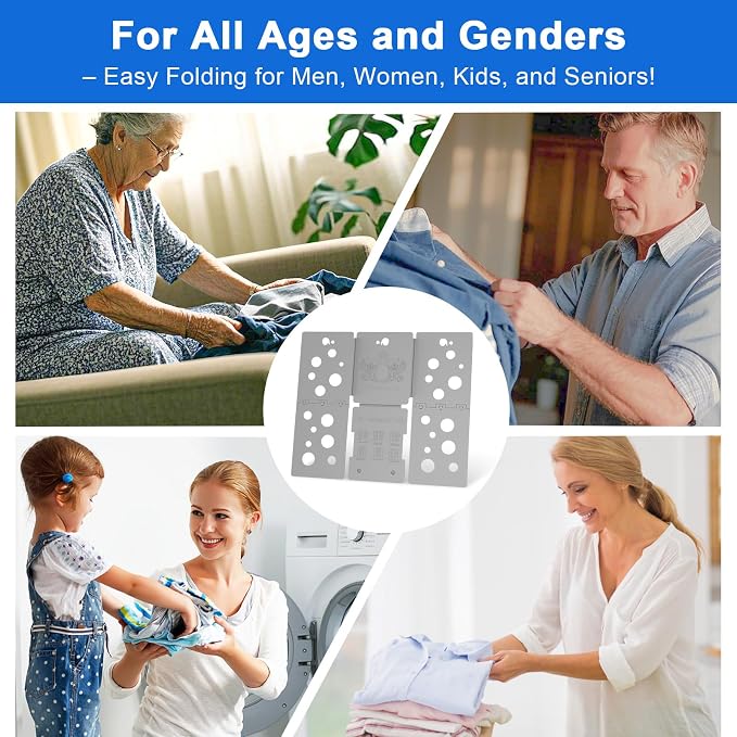 BoxLegend V5 Shirt Folder T-Shirt Clothes Folding Board Grey | Laundry Folder,For Adults and Kids,Durable,For Closet Organizer,Laundry Sorter and Liner