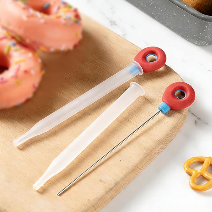 Cake Tester Set, 3-Pack Stainless Steel Baking Testers with Storage Case & Baking Guide, Reusable Cake Doneness Tester Tool for Cakes, Bread, Cupcakes & Brownies